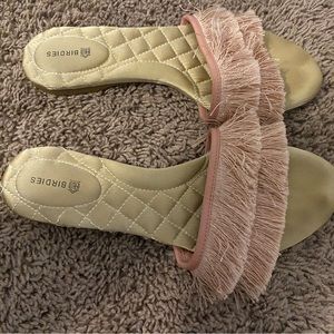 BIRDIES Pink Fringe Sandal